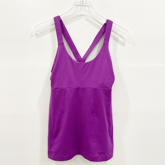 Patagonia Innerspace Purple Tank Top Built-In Bra - Picture 2 of 8